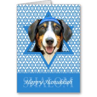 Hanukkah Star of David   Entlebucher Mountain Dog Greeting Card
