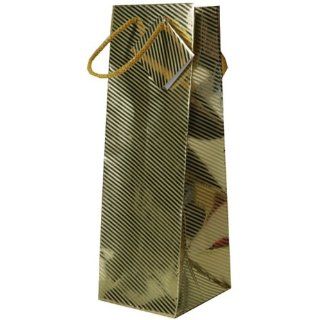 Gold Foil Diagonal Pinstripe Wine bag   sold individually Health & Personal Care