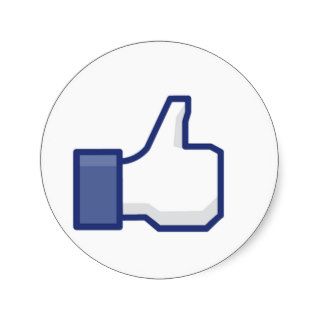 Facebook Like Button Round Sticker