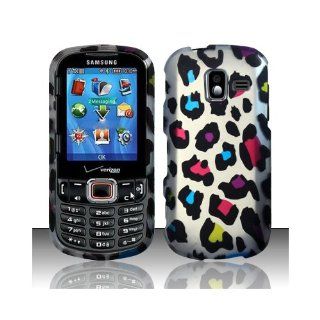 Silver Colorful Leopard Hard Cover Case for Samsung Intensity III 3 SCH U485 Cell Phones & Accessories