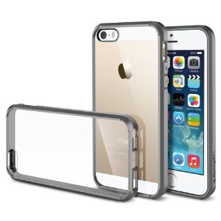 iPhone 5S Case, Spigen� [AIR CUSHION] [+Screen Shield] Apple iPhone 5S Case Bumper ULTRA HYBRID Series [Gray] [1 Premium Japanese Screen Protector + 2 Design Graphics Included] Air Cushioned Bumper Case with Scratch Resistant Clear Back panel ,iphone 5s ca