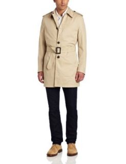 J.Lindeberg Men's Faxton Compact Weather Twill, Beige, 48 at  Mens Clothing store Trenchcoats