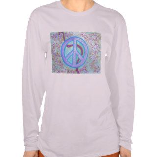 Women's long sleeve tee shirt  Peace