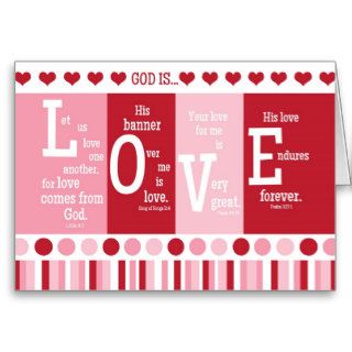 Christian Valentine Card "God is LOVE" Bible Verse