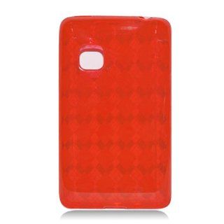 LG 840G TPU COVER T CLEAR, CHECKER RED 503 Cell Phones & Accessories