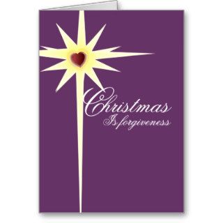 Christmas is Forgiveness customize   Customized Greeting Card