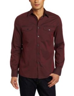 Kenneth Cole New York Men's Double Pocket Dobby Stripe Shirt, Cranberry Combo, X Large at  Mens Clothing store Button Down Shirts