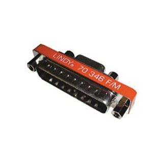 LINDY 25 Way D Male to 9 Way D Female Mini Serial Adapter (70346) Computers & Accessories
