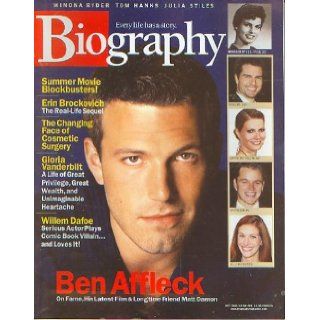 Biography Magazine July 2002   Ben Affleck, Erin Brockovich, Gloria Vanderbilt, Willem Dafoe Books