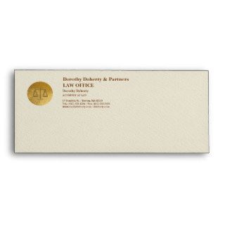 Scales of Justice, LAW OFFICE Envelope