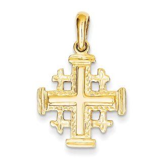 14k Jerusalem Cross Pendant, Best Quality Free Gift Box Satisfaction Guaranteed Jewelry
