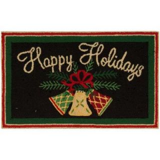 Nourison Happy Holiday Bells Black 1 ft. 6 in. x 2 ft. 6 in. Accent Rug DISCONTINUED 133908