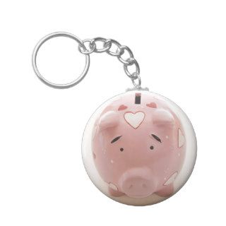 Pink Piggy Bank Key Chains