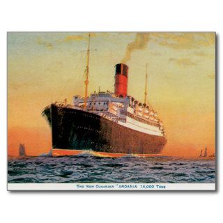 RMS SS Andania Vintage Passenger Ship Postcards