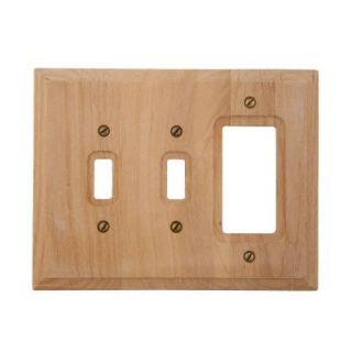 Amerelle 2 Toggle Wall Plate   Unfinished Wood SB180TTR