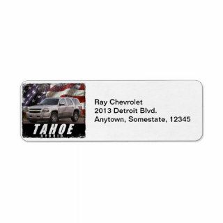 2013 Tahoe Hybrid Custom Return Address Labels