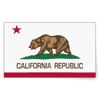 California Republic (State Flag) Rectangular Stickers