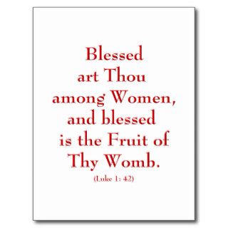 Luke1 42 "Blessed art Thou among Women" Post Cards