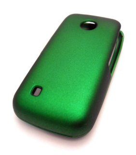 Tracfone LG 505c Green Matte HARD Case Skin Cover Protector Accessory Straight Talk Cell Phones & Accessories