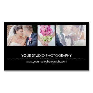 Modern Collage Appointment Reminder Card   Black Business Card Templates