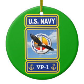 US Navy Patrol Squadron VP 1 Screaming Eagles Ornaments