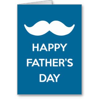 Mustache   Happy Father's Day Card