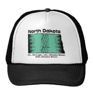 North Dakota ND Motto We've got Dinosaur Bones Trucker Hats