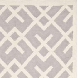 Safavieh Hand woven Moroccan Dhurrie Grey/ Ivory Wool Rug (6' x 9') Safavieh 5x8   6x9 Rugs