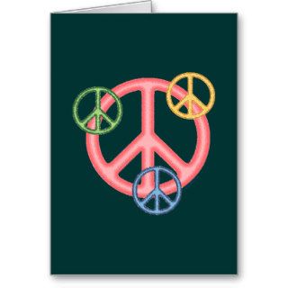 Hippie Peace Sign Card