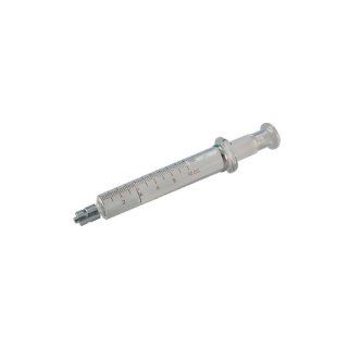 BD 512907 Multifit Glass Zone 2 Reusable Control Syringe with Luer Lok Metal Tip, 10mL Capacity Science Lab Syringes
