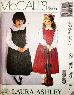 McCALL'S Sewing Pattern 4964 ~ Laura Ashley Little Girl's Jumper, Blouse & Petticoat (Size 7)