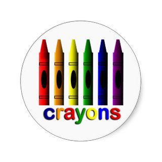 Crayons Art for Children Sticker