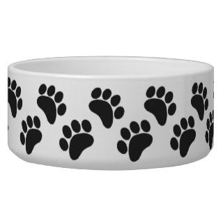 Paw Print Pet Dog Food Bowl