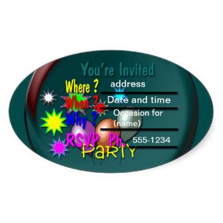 Party Invitations Stickers