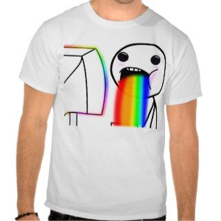 Puking rainbows meme shirt