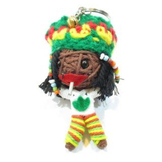 Bob Marley Voodoo String Doll Keychain 