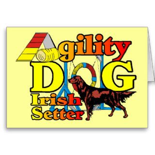 Irish Setter Agility Shirts Gifts Greeting Card