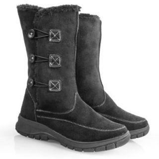 Womens Toggle Winter Boots   Black Snow Boots Shoes