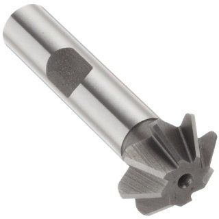 Niagara Cutter CH126 Single Angle Shank Type Chamfering Cutter, High Speed Steel, Uncoated (Bright), Weldon Shank, 45 Degree Angle, 1/2" Cutter Diameter, 8 Tooth, 1/8" Width Chamfer Mills