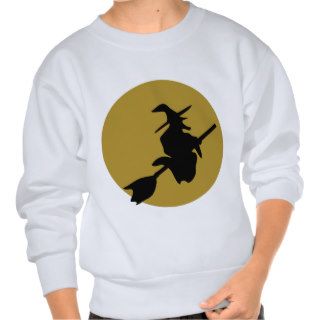 flying halloween witch pull over sweatshirts