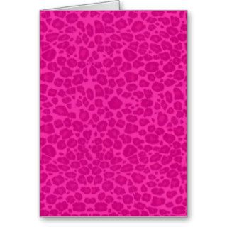 Punky Hot Pink Leopard Print Cards