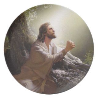 Jesus Praying in the Garden Dinner Plates