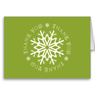 Christmas Snowflake Thank You Note Card
