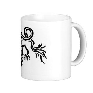 black tribal swoosh dragon coffee mugs