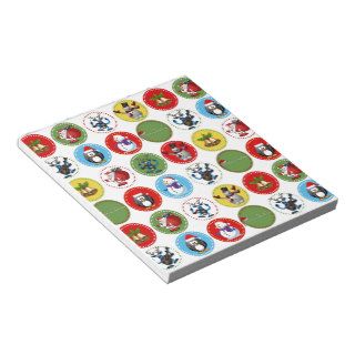 Cute funny trendy Christmas characterspattern Memo Note Pads