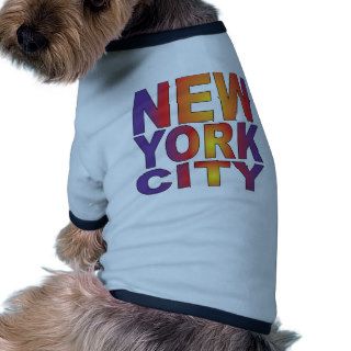 New York City New York NY Block Letter Doggie Tee Shirt