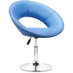 Mulberry Blue Circle Chair Zuo Chairs