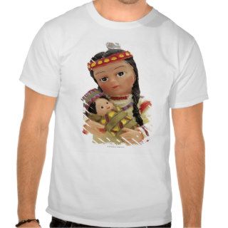female red Indian doll holding a baby Shirts