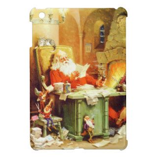 Santa Claus and His Elves Check His List iPad Mini Covers