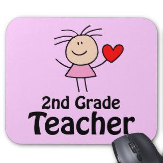 Stick Figure 2nd Grade Teacher Mousepad